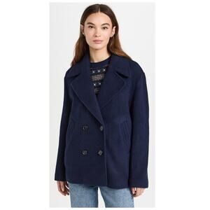 Faherty Atlantic Knit Peacoat in Navy Size XS